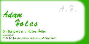 adam holes business card