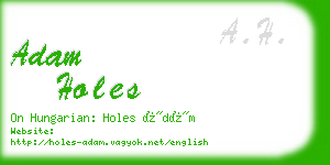 adam holes business card